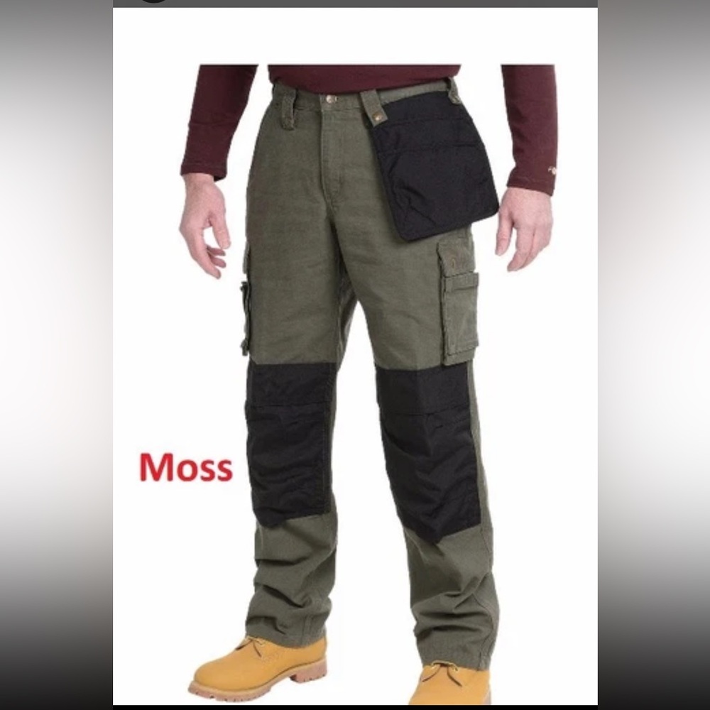 Carhartt Mens Multipocket Ripstop work pants trousers  38*32 moss
